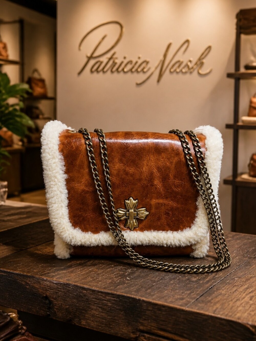 Patricia Nash Harlow Sherpa Collection Convertible Bag NWT